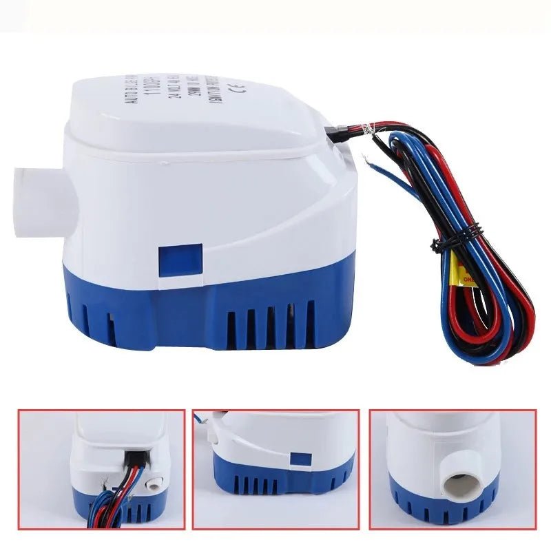 12V Bilge Pump 1100GPH Automatic Boat Marine Water Pump Submersible Yacht Boat Motor Seaplane Houseboat Pump - Nautica auto Marin heaven