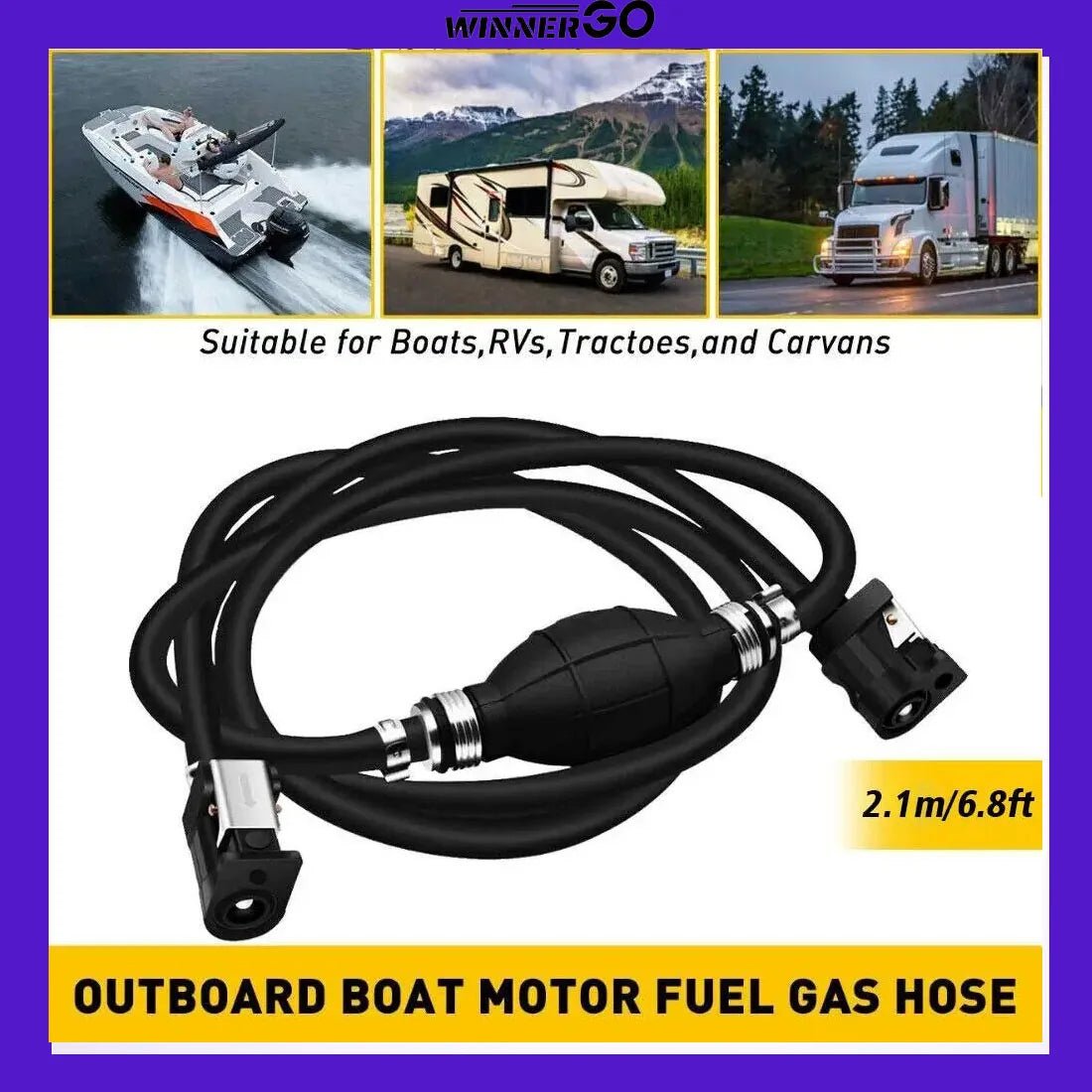 6/8mm Boat Marine Motor Engine Outboard Fuel Desiel Line Hose Oil Pipes For Yamaha Boat Fuel Line Assembly Gas Hose Marine Line - Nautica auto Marin heaven