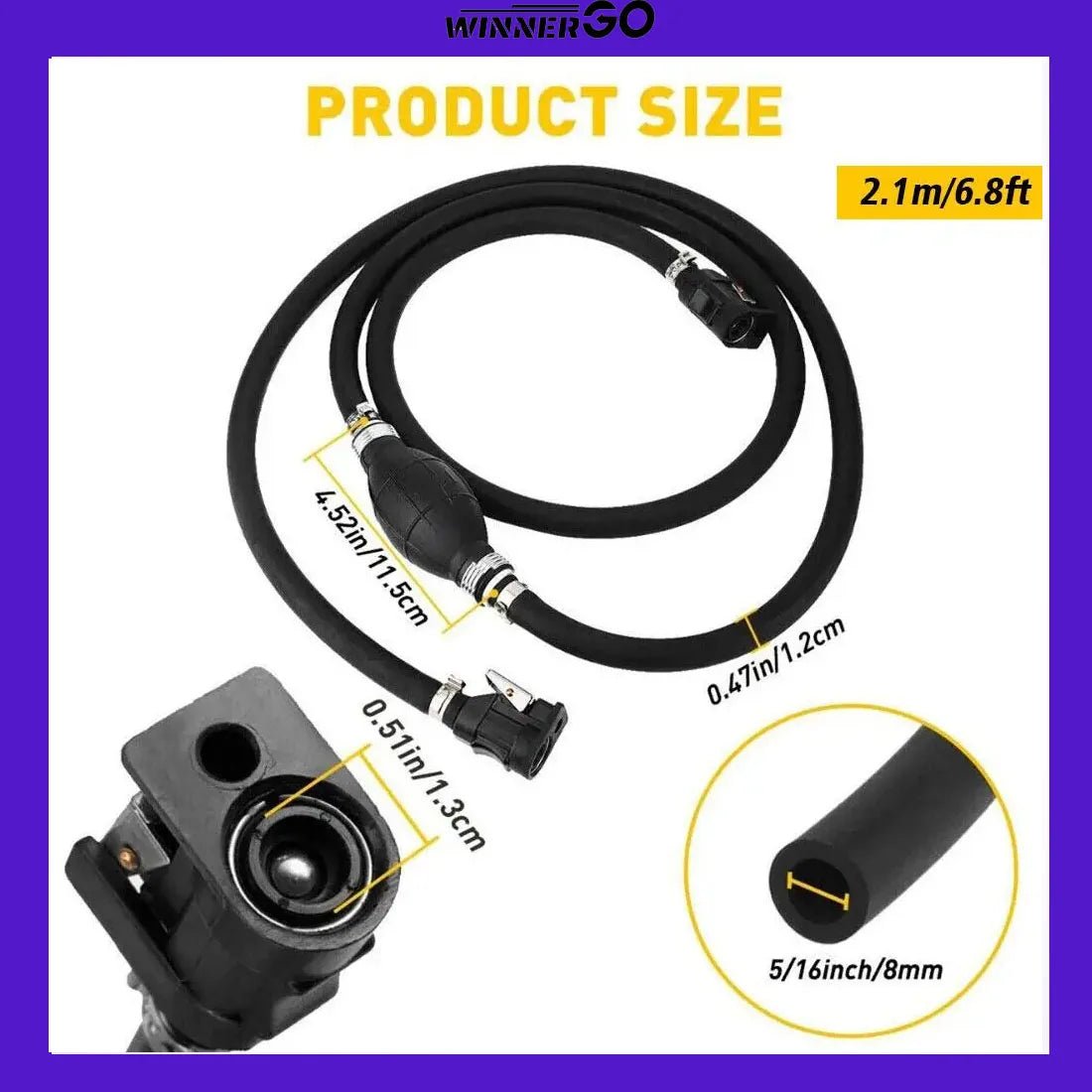 6/8mm Boat Marine Motor Engine Outboard Fuel Desiel Line Hose Oil Pipes For Yamaha Boat Fuel Line Assembly Gas Hose Marine Line - Nautica auto Marin heaven