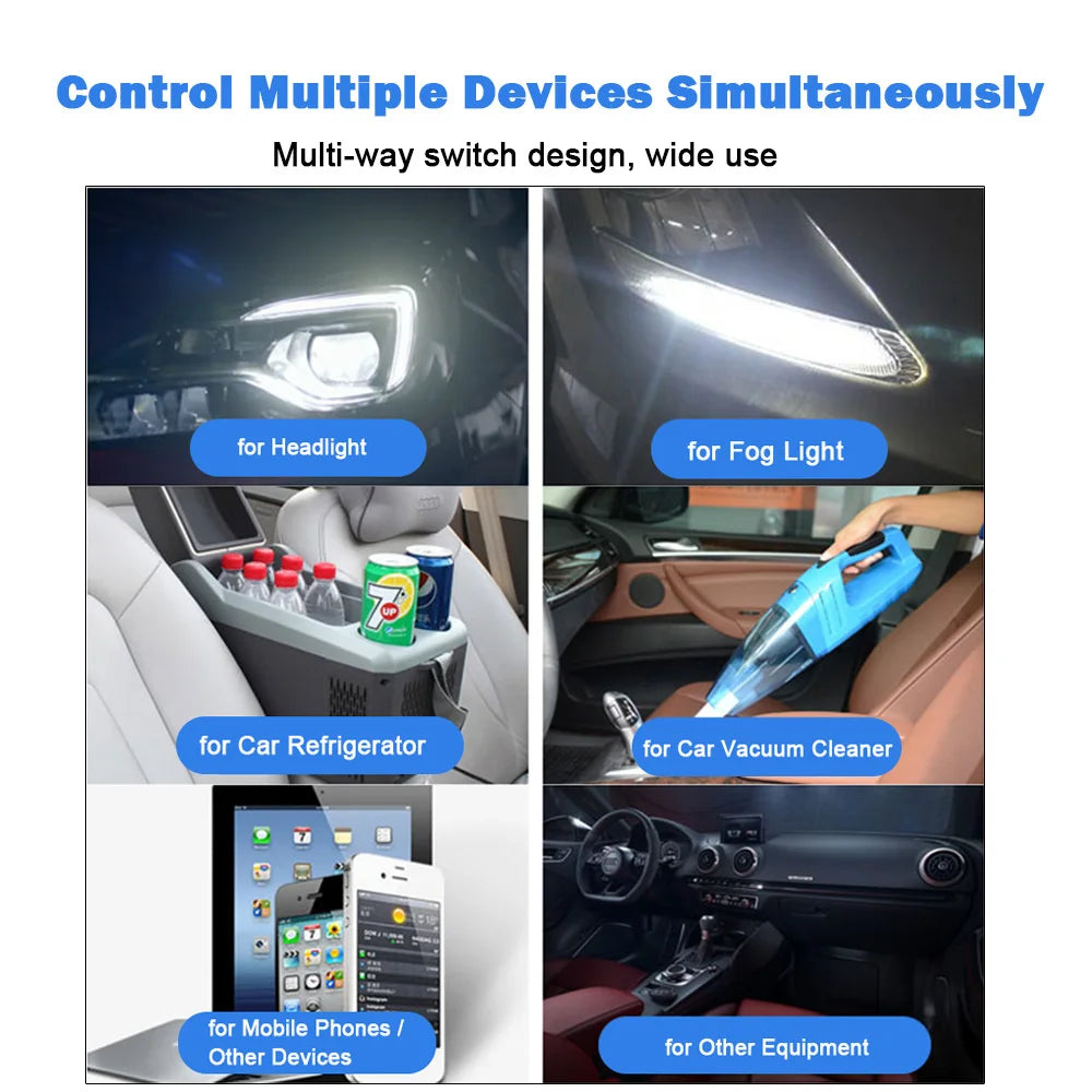 4 Buttons Rocker Switch Panel Voltmeter USB Chargers 3.0 Light Toggle - Nautica auto Marin heaven