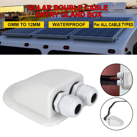 Båt El Genomföring - Solpaneler Junction Box för Caravans - Nautica auto Marin heaven