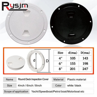ABS Plastic Round Non-Slip Inspection Hatches with Detachable Cover - Nautica auto Marin heaven