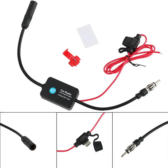 Auto Car Radio FM Antenna Signal Booster Amplifier Universal 12V FM - Nautica auto Marin heaven