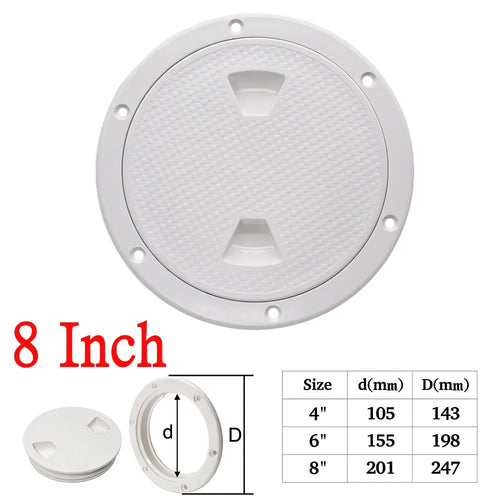 ABS Plastic Round Non-Slip Inspection Hatches with Detachable Cover - Nautica auto Marin heaven