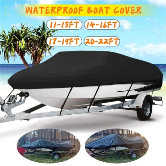Yacht Boat Cover 11- 22FT Barco Boat Cover Anti-UV Waterproof Heavy - Nautica auto Marin heaven