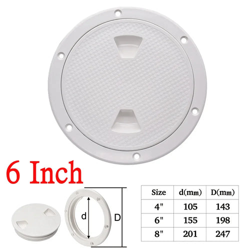 ABS Plastic Round Non-Slip Inspection Hatches with Detachable Cover - Nautica auto Marin heaven
