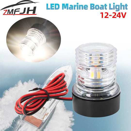12V LED Navigation Anchor Light 360 Degree All Round For Marine Boat - Nautica auto Marin heaven