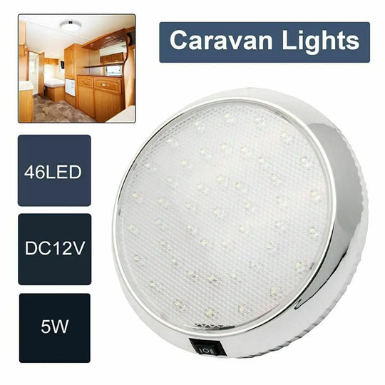 1pc Car LED Roof Ceiling Light 12V 46 LED Clips White Decor Light For - Nautica auto Marin heaven