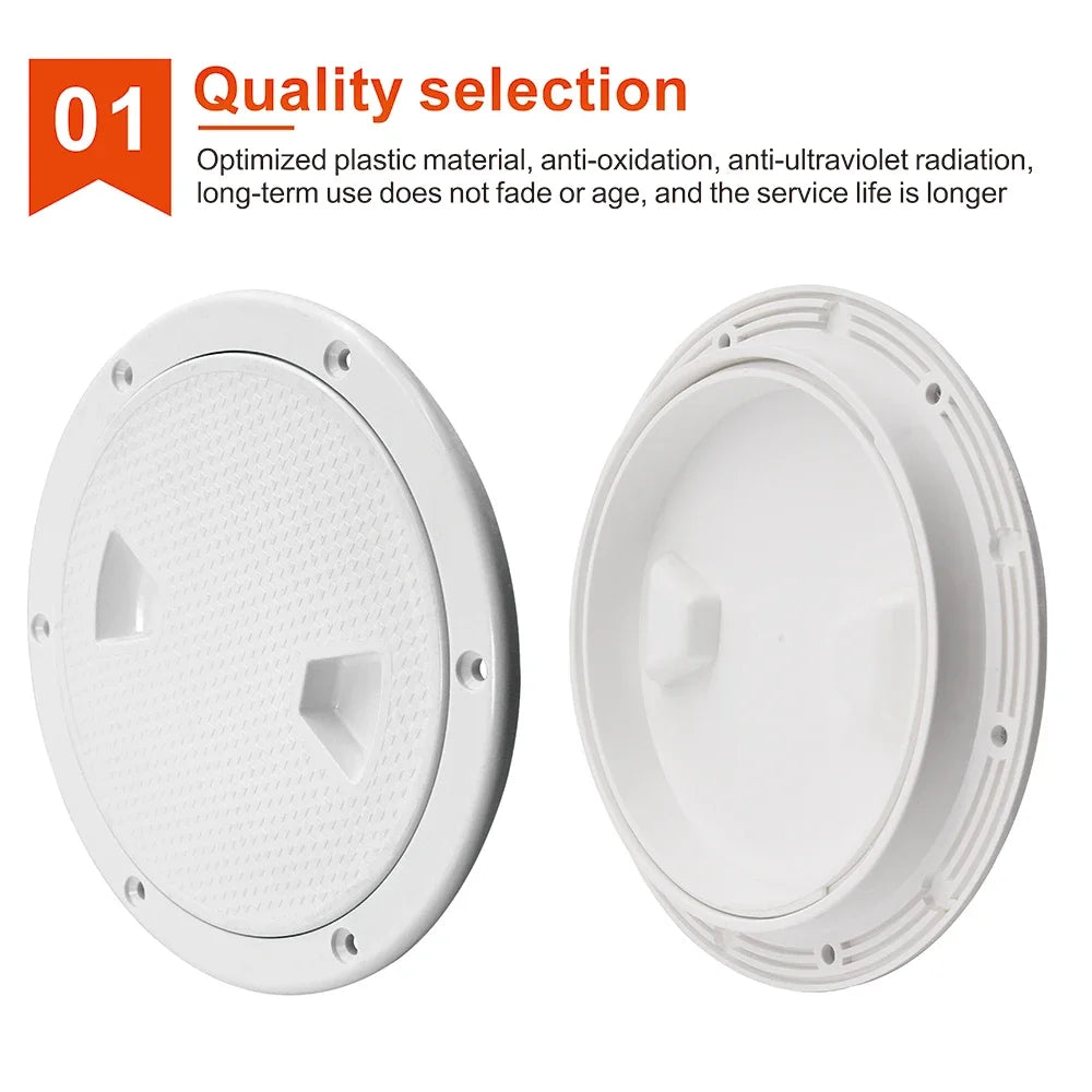 ABS Plastic Round Non-Slip Inspection Hatches with Detachable Cover - Nautica auto Marin heaven