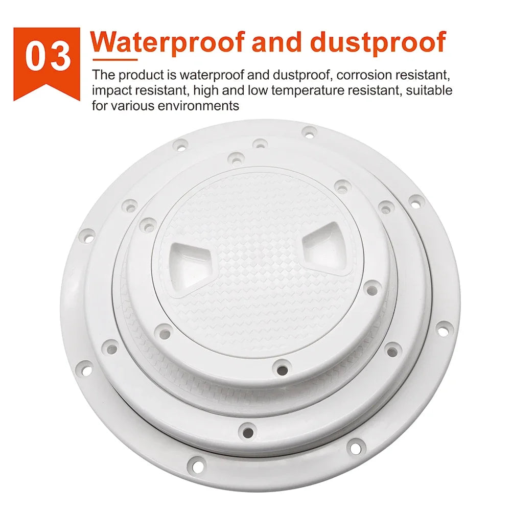 ABS Plastic Round Non-Slip Inspection Hatches with Detachable Cover - Nautica auto Marin heaven
