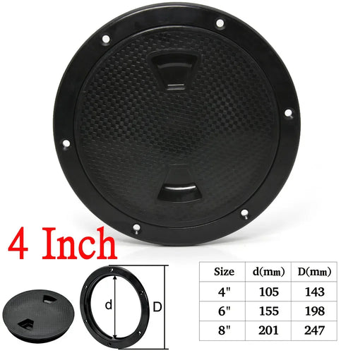 ABS Plastic Round Non-Slip Inspection Hatches with Detachable Cover - Nautica auto Marin heaven
