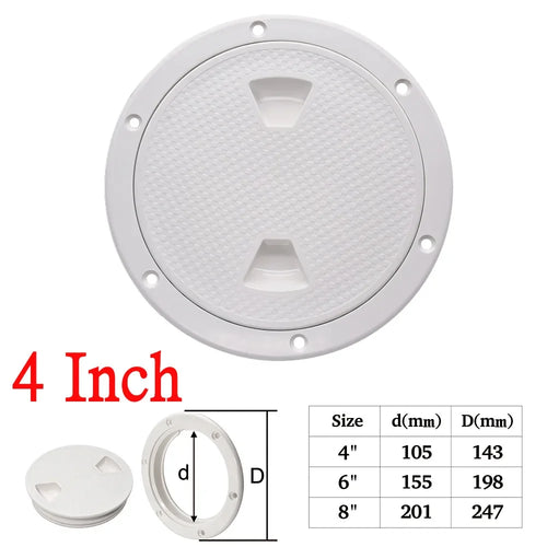 ABS Plastic Round Non-Slip Inspection Hatches with Detachable Cover - Nautica auto Marin heaven