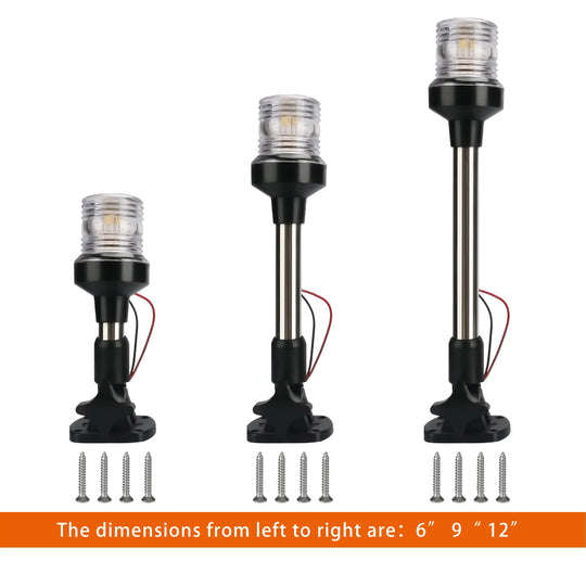 LED Fold Down Anchor Light, Sailing Signal Lamp for Marine, Boat Yacht - Nautica auto Marin heaven