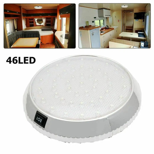 1pc Car LED Roof Ceiling Light 12V 46 LED Clips White Decor Light For - Nautica auto Marin heaven