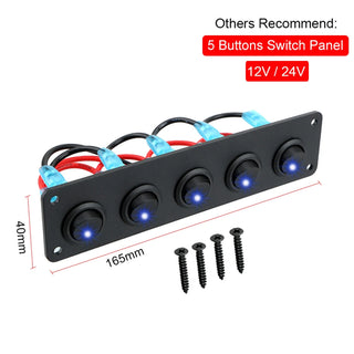 4 Buttons Rocker Switch Panel Voltmeter USB Chargers 3.0 Light Toggle - Nautica auto Marin heaven