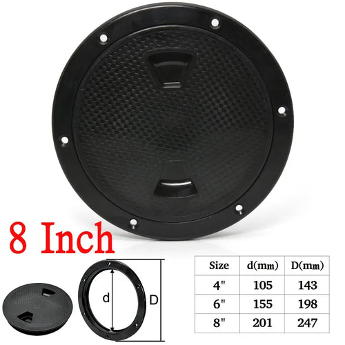 ABS Plastic Round Non-Slip Inspection Hatches with Detachable Cover - Nautica auto Marin heaven