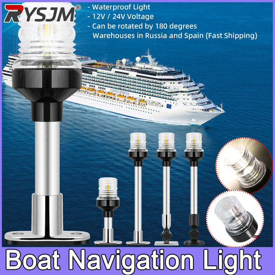 12V 24V Sailing Signal Light Boat Navigation Light Fold Down 360 - Nautica auto Marin heaven